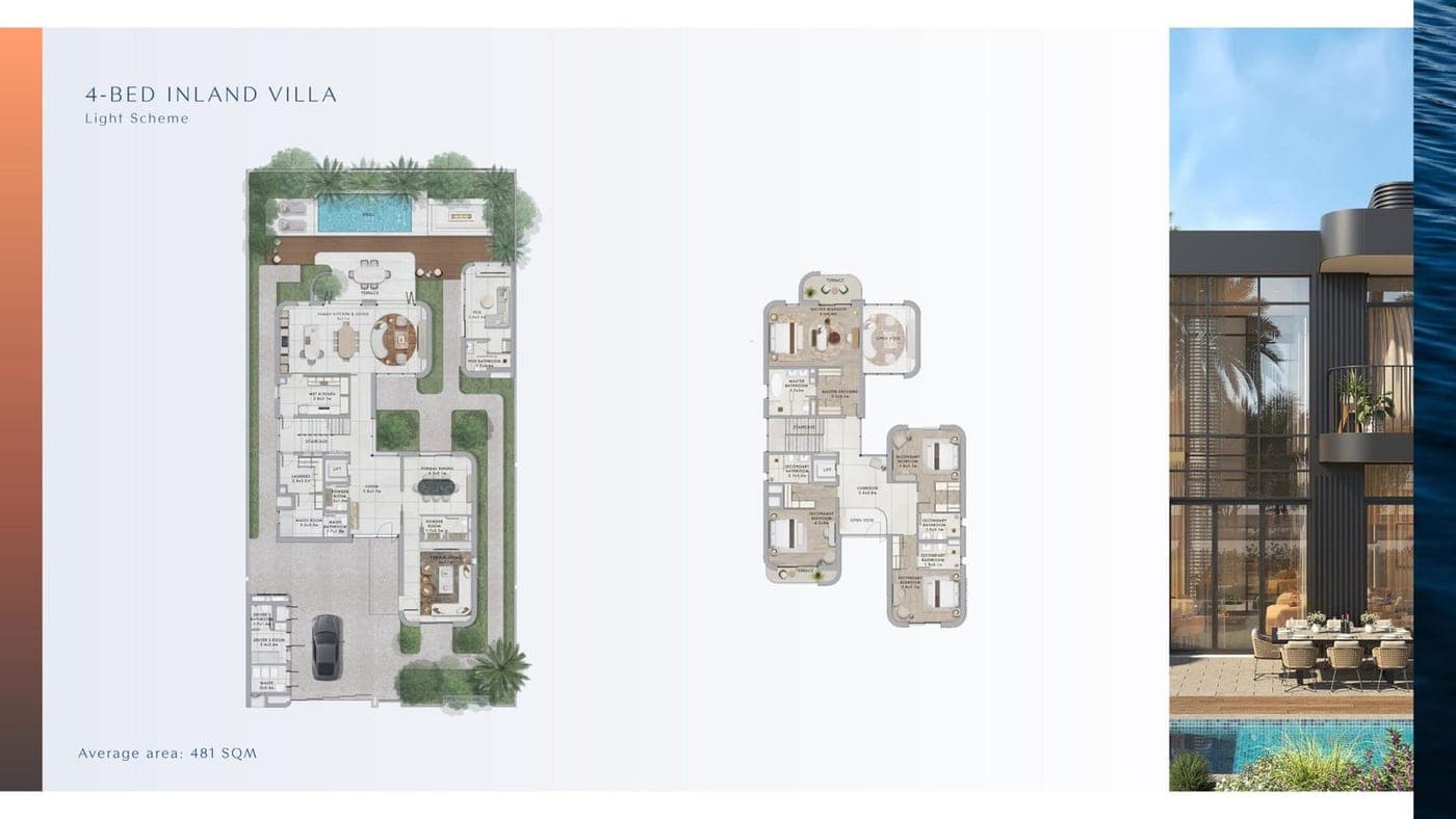 4 Bedroom Inland Villa floor plan