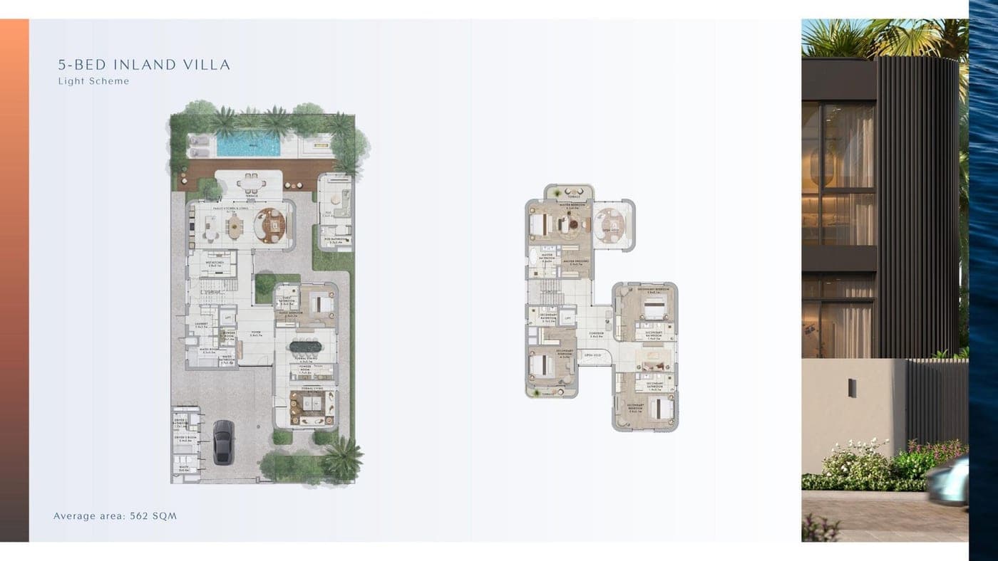 5 Bedroom Inland Villa floor plan