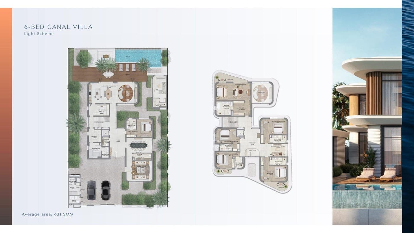 6 Bedroom Canal Villa floor plan